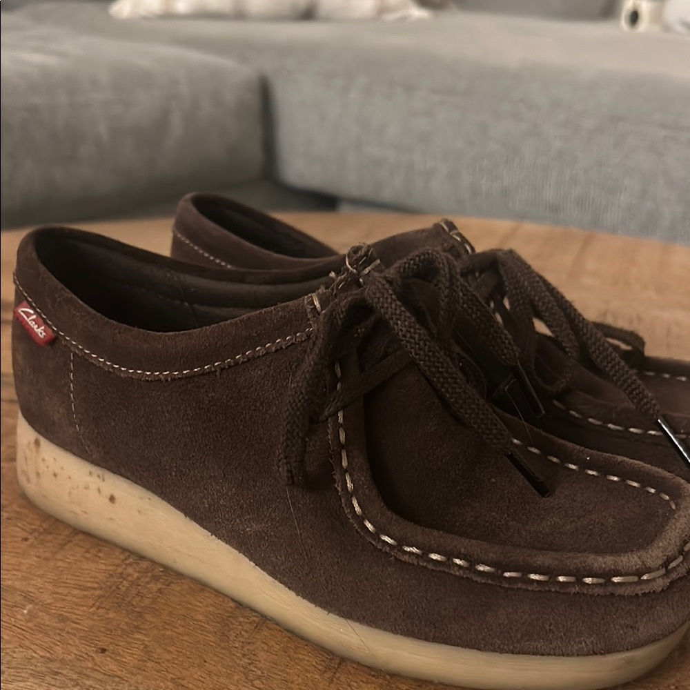 Clarks Chocolate Suede Casual Shoes